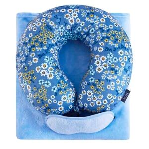 Bon Voyage 3 Piece Blue Memory Foam Travel Set